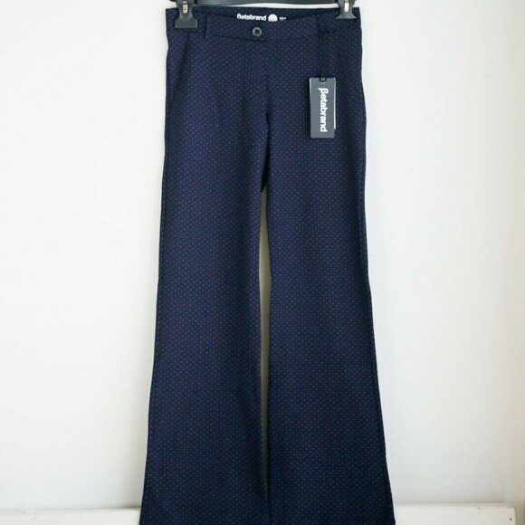 BetaBrand Navy Blue Fine Polka Dot Pants - Picture 2 of 9